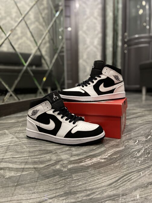 Кроссовки женские Nike Air Jordan 1 White Black (Белый) • Space Shop UA