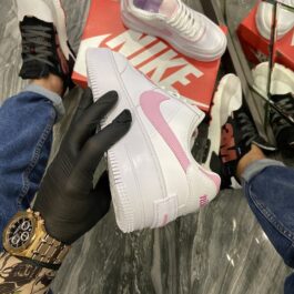Кроссовки женские Nike Air Force 1 Shadow Blue Pink (Белый)