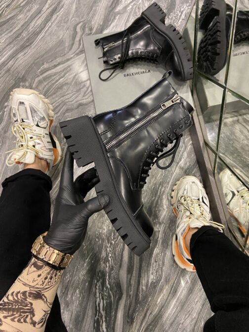Ботинки женские Balenciaga Boots Tractor Black (Демисезон) • Space Shop UA