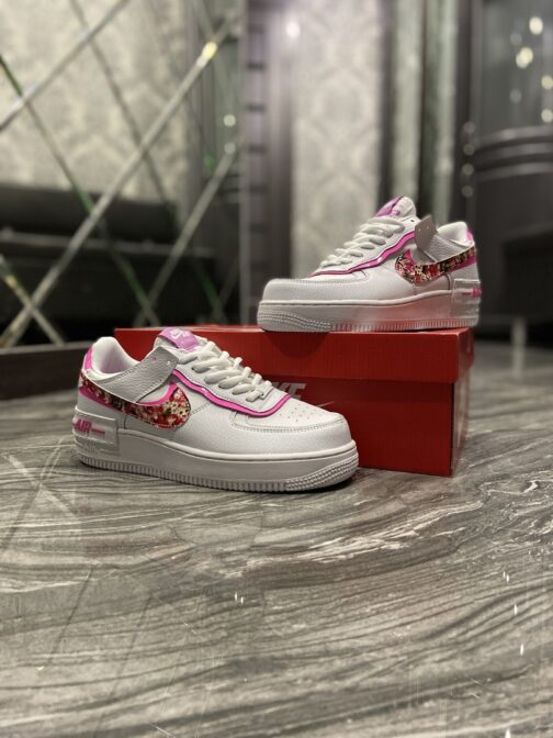 Nike Air Force Shadow White Pink Flower (Белый) • Space Shop UA