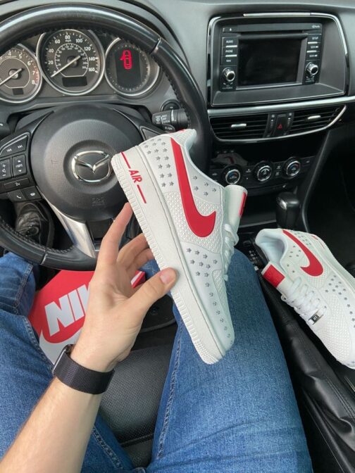 Nike Air Force 1 Low White Red (Белый) • Space Shop UA
